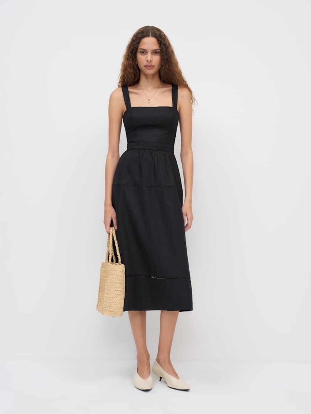 Reformation Everett Linen Dress